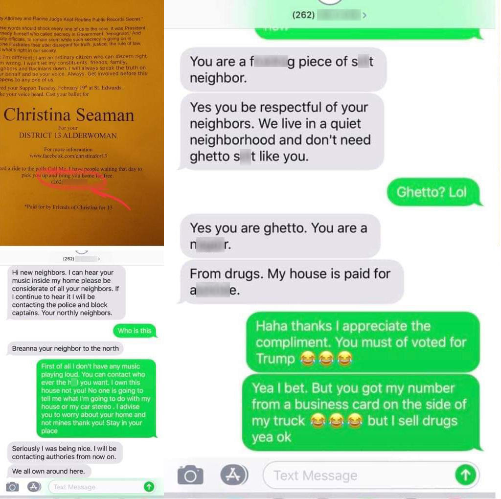 Feb. 9 text messages